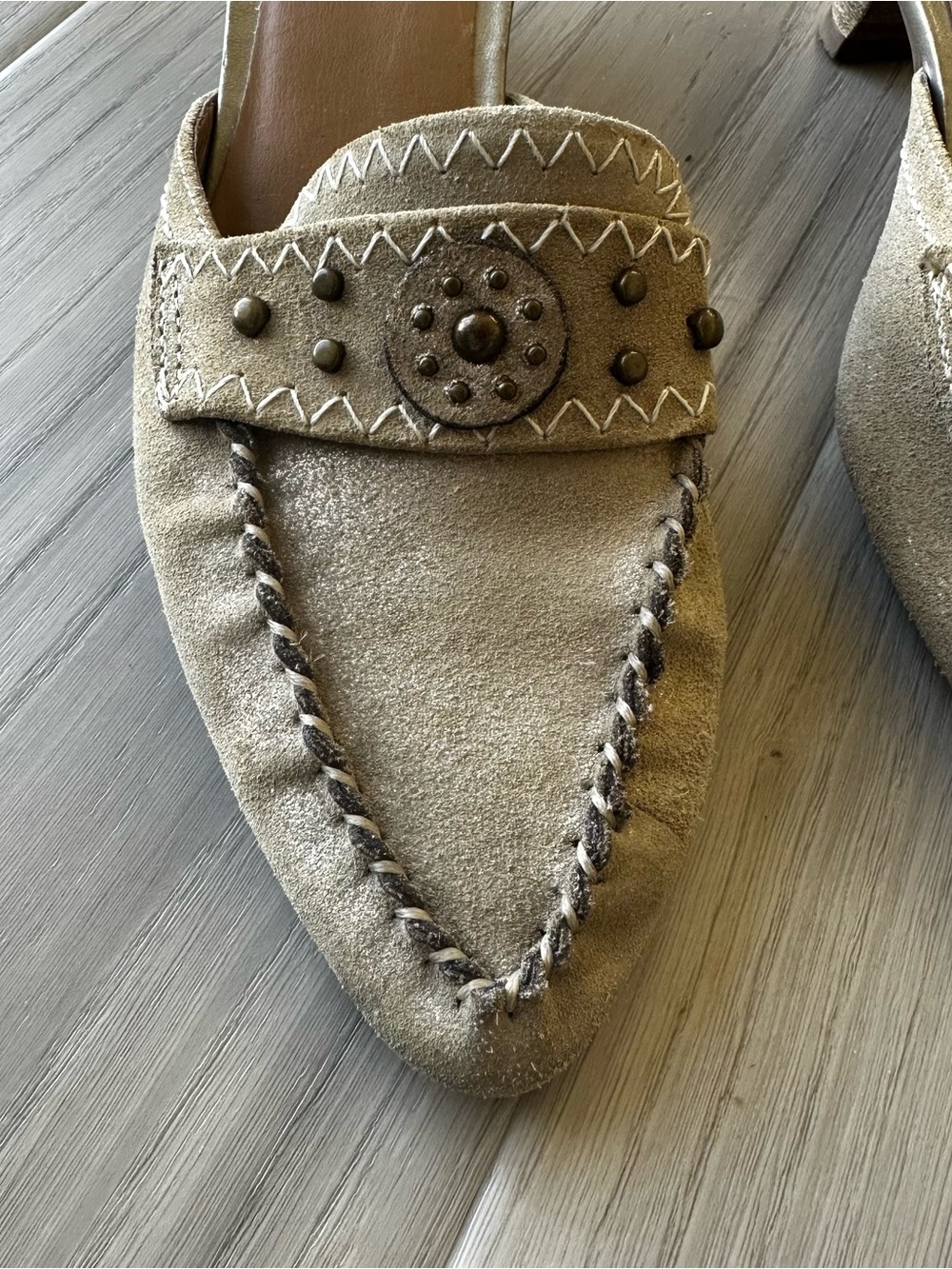Nicole Suede Kitten Heel Mules - Picture 3 of 5